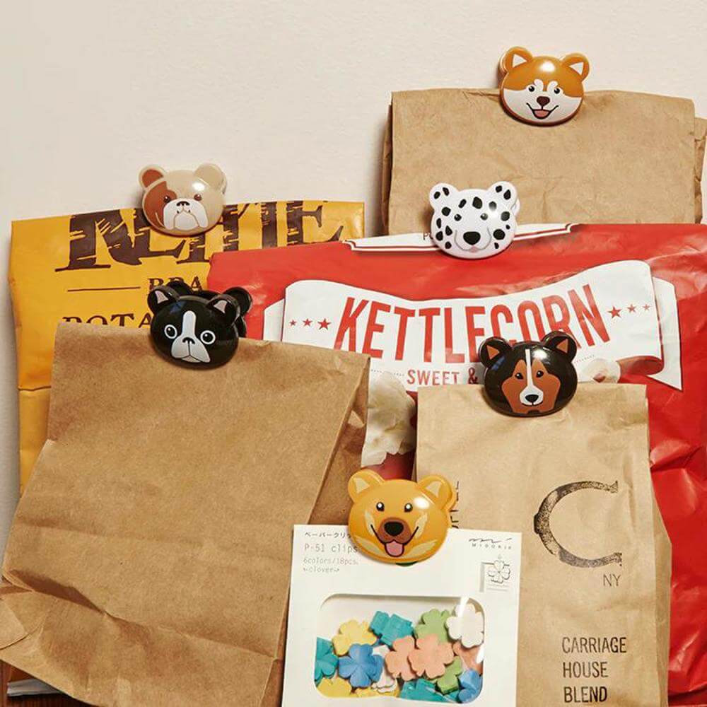 Kikkerland Doggie Bag Clips Set of 6